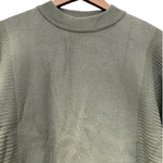 Issey Miyake Pleats Please Green Ribbed Knit Sweater