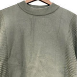 Issey Miyake Pleats Please Green Ribbed Knit Sweater