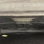 Chanel Vintage CC Black Satin Half-Moon Flap Bag 1991