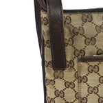 Gucci Brown Leather Trim GG Supreme Messenger Bag