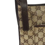 Gucci Brown Leather Trim GG Supreme Messenger Bag