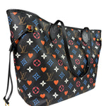 Louis Vuitton Black 'Game On' MM Neverfull Tote Bag