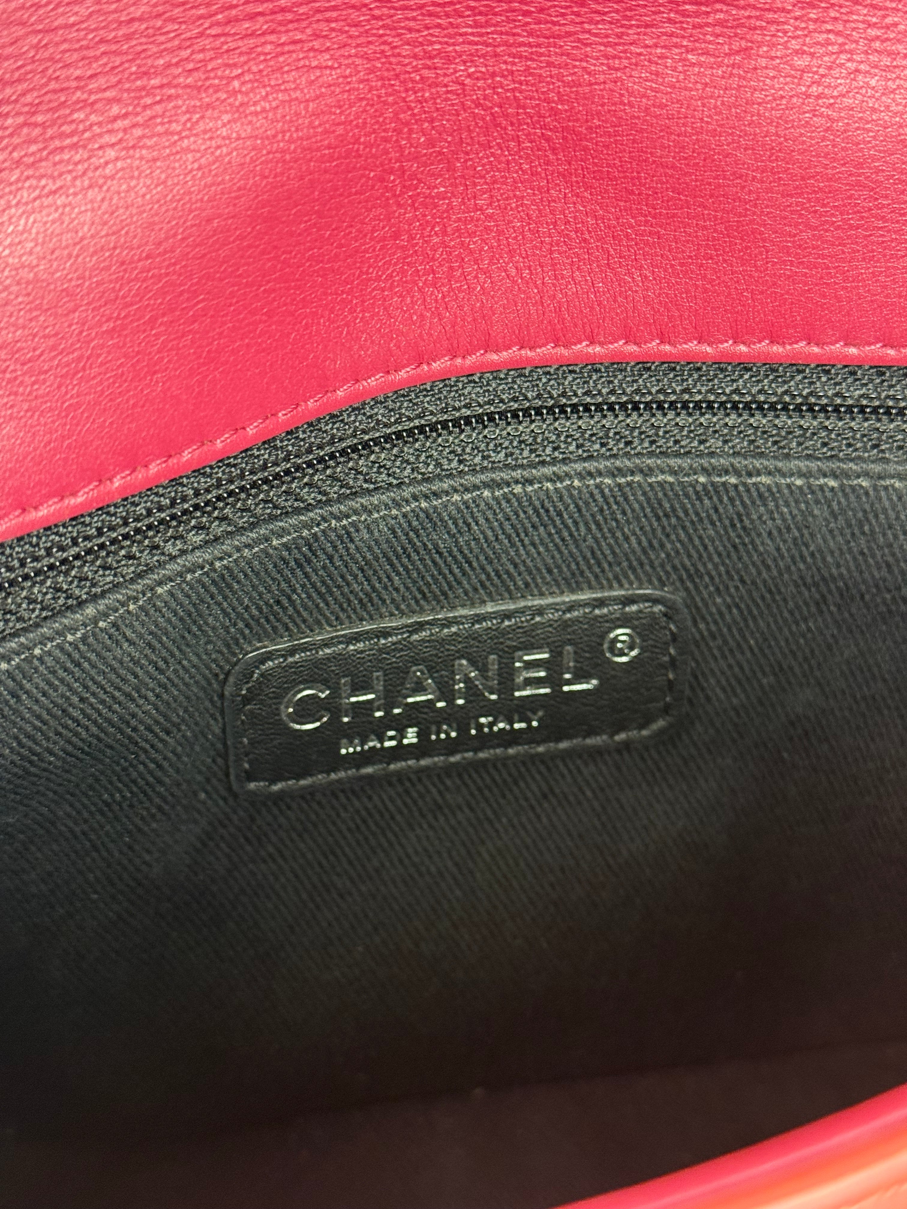 Chanel Pink Patent Quilted Small Coco Shine Flap Bag 2014