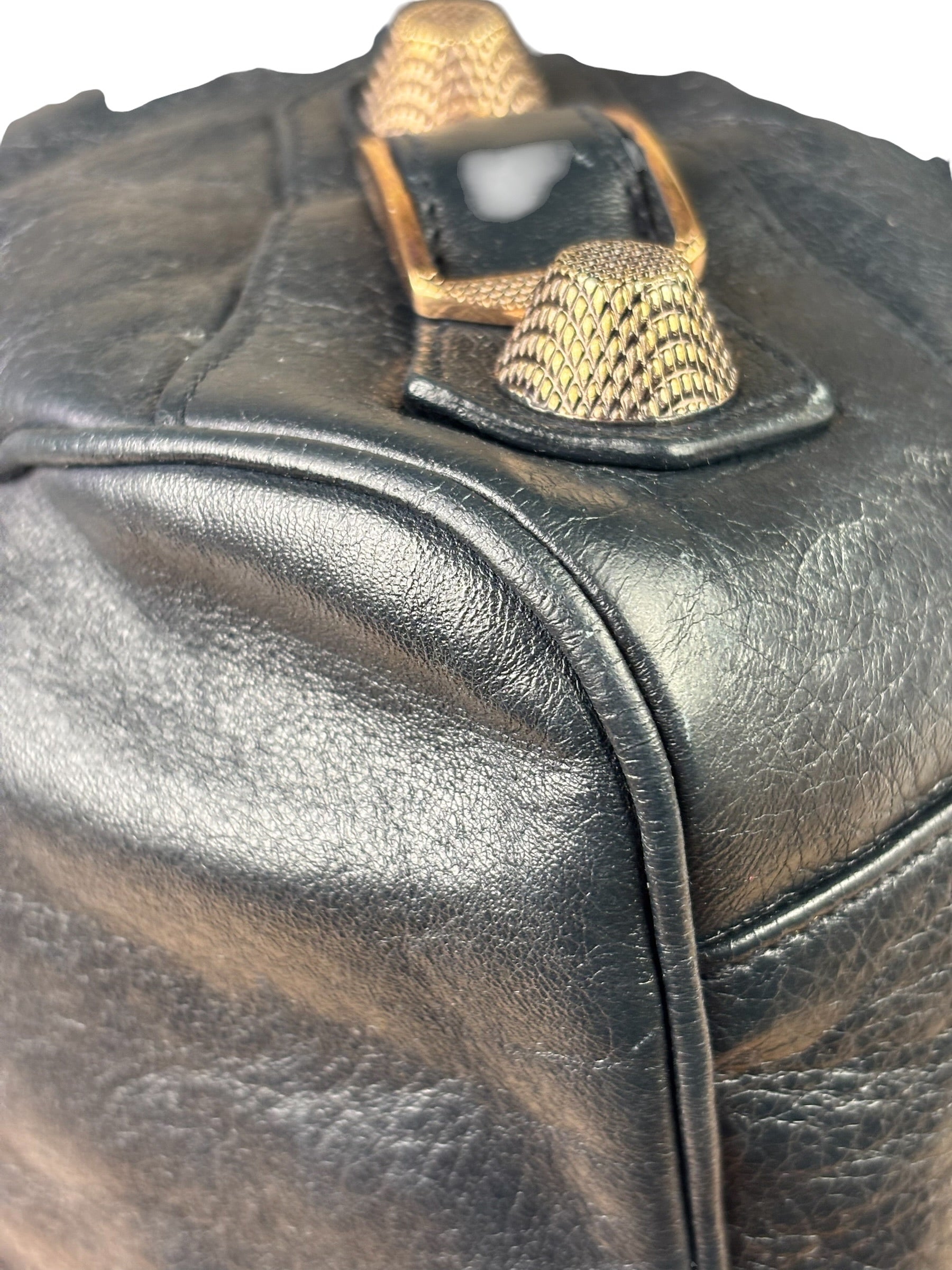 Balenciaga Vintage Navy Leather City Two-Way Bag