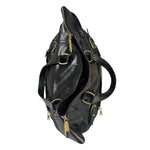 Yves Saint Laurent Black Patent Leather Downtown Tote
