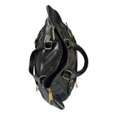 Yves Saint Laurent Black Patent Leather Downtown Tote