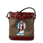 Gucci x Doraemon Bicolor Mini GG Supreme Bucket Bag