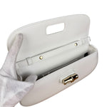 Gucci White Leather Bamboo Night Small Clutch/Pochette