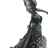 Balenciaga Black/White Leather Le Cagole Graffiti Shoulder Bag