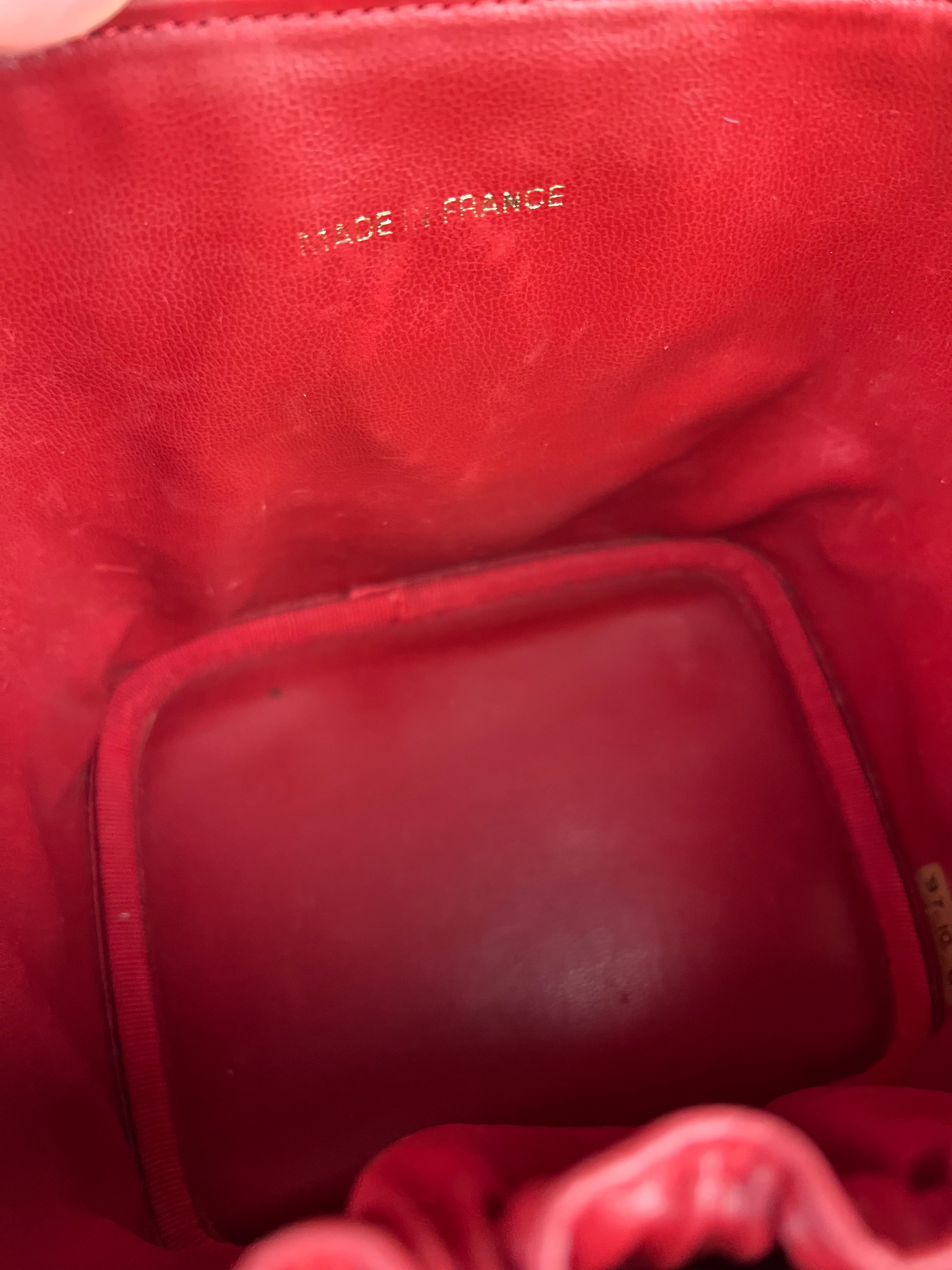 Chanel Red Caviar Vanity Cosmetic Case