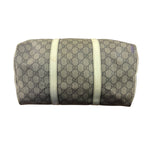 Gucci Bicolor Leather Trim GG Supreme Joy Boston Handbag