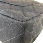 Chanel Blue Jersey Classic Flap Shoulder Bag 2009