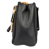 Coach Vintage Black Peyton Leather Jordan Double Zip Shoulder Bag