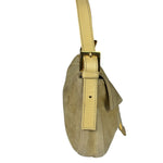 Fendi Beige Suede/Leather Trim Baguette