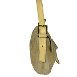 Fendi Beige Suede/Leather Trim Baguette
