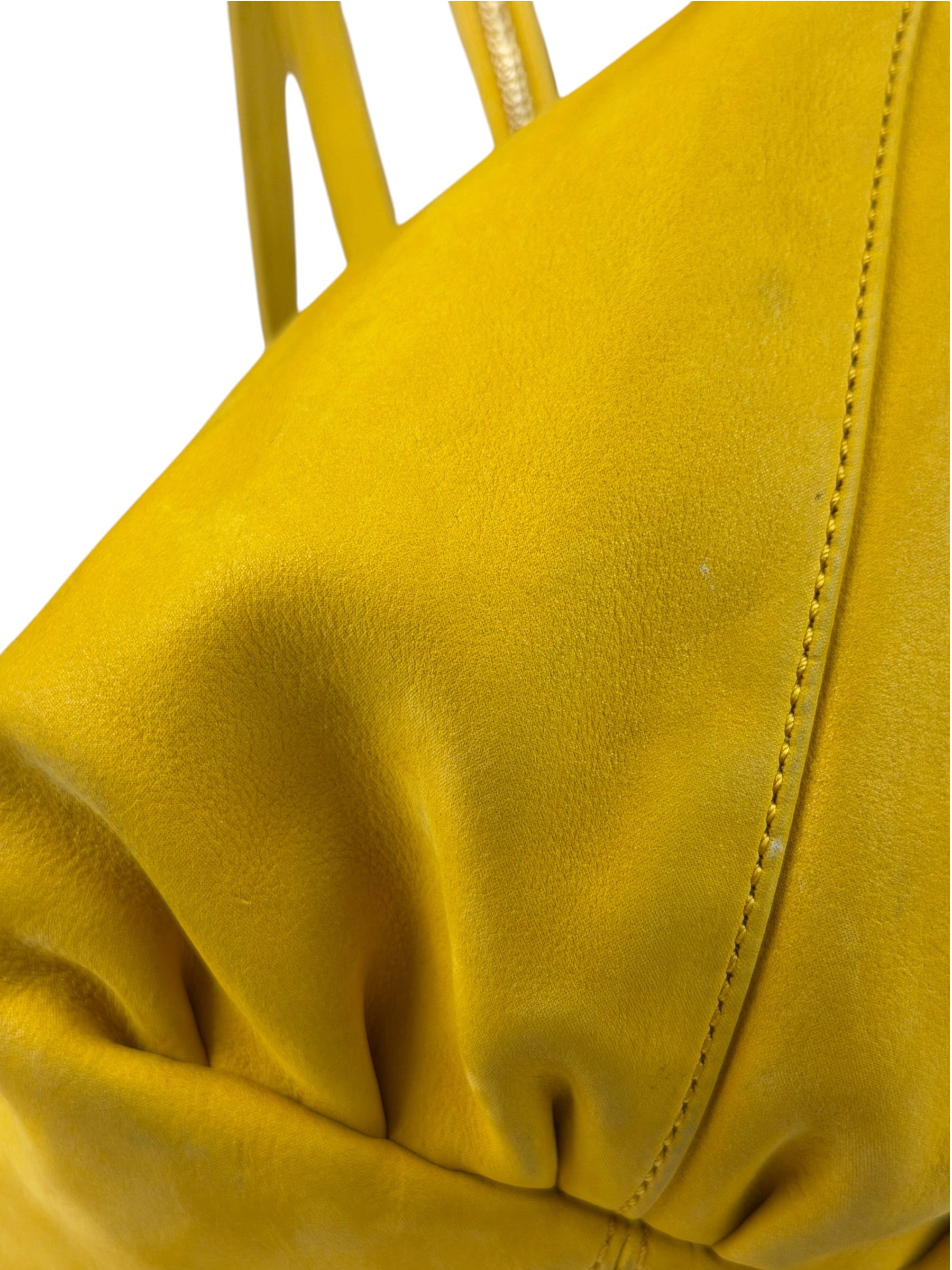 Fendi Yellow Leather Shoulder Bag