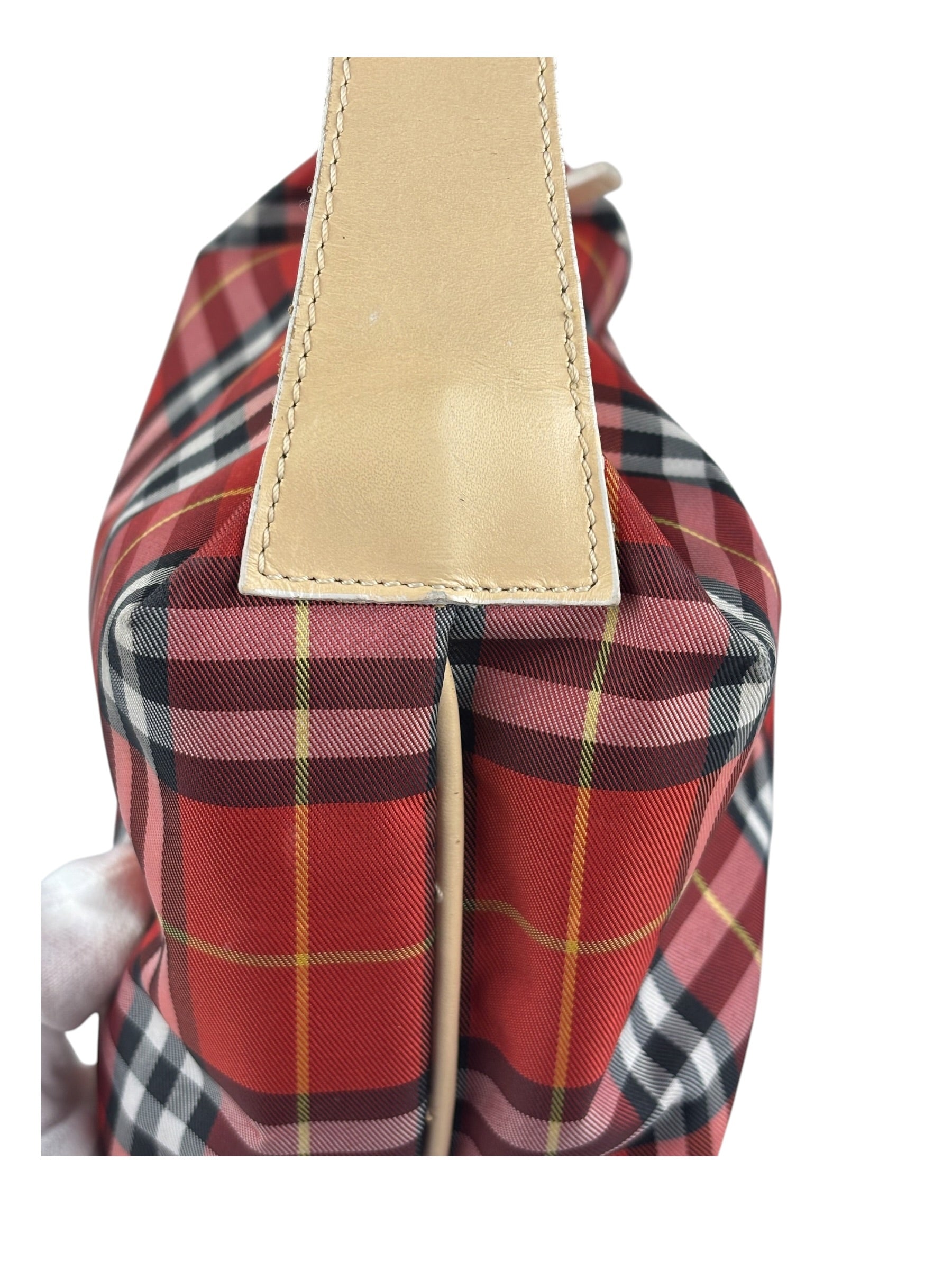 Burberry Vintage Red House Check Mini Handbag