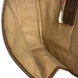Gucci Brown Leather Trim GG Accessory Collection Clutch