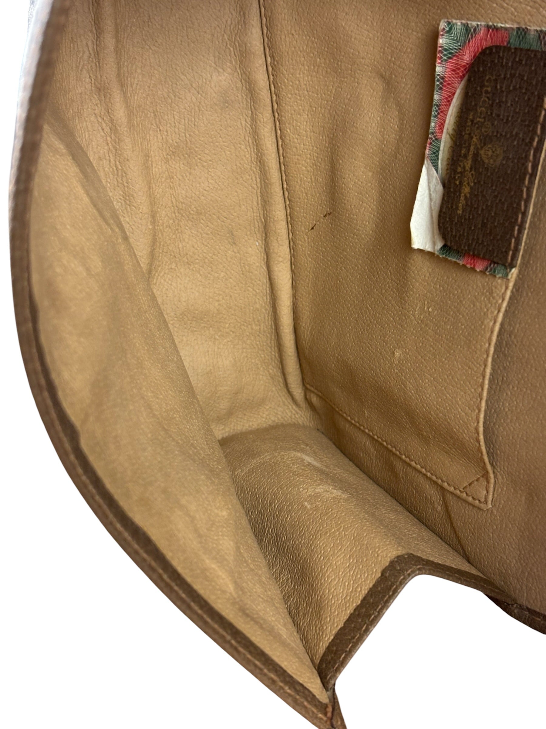 Gucci Brown Leather Trim GG Accessory Collection Clutch