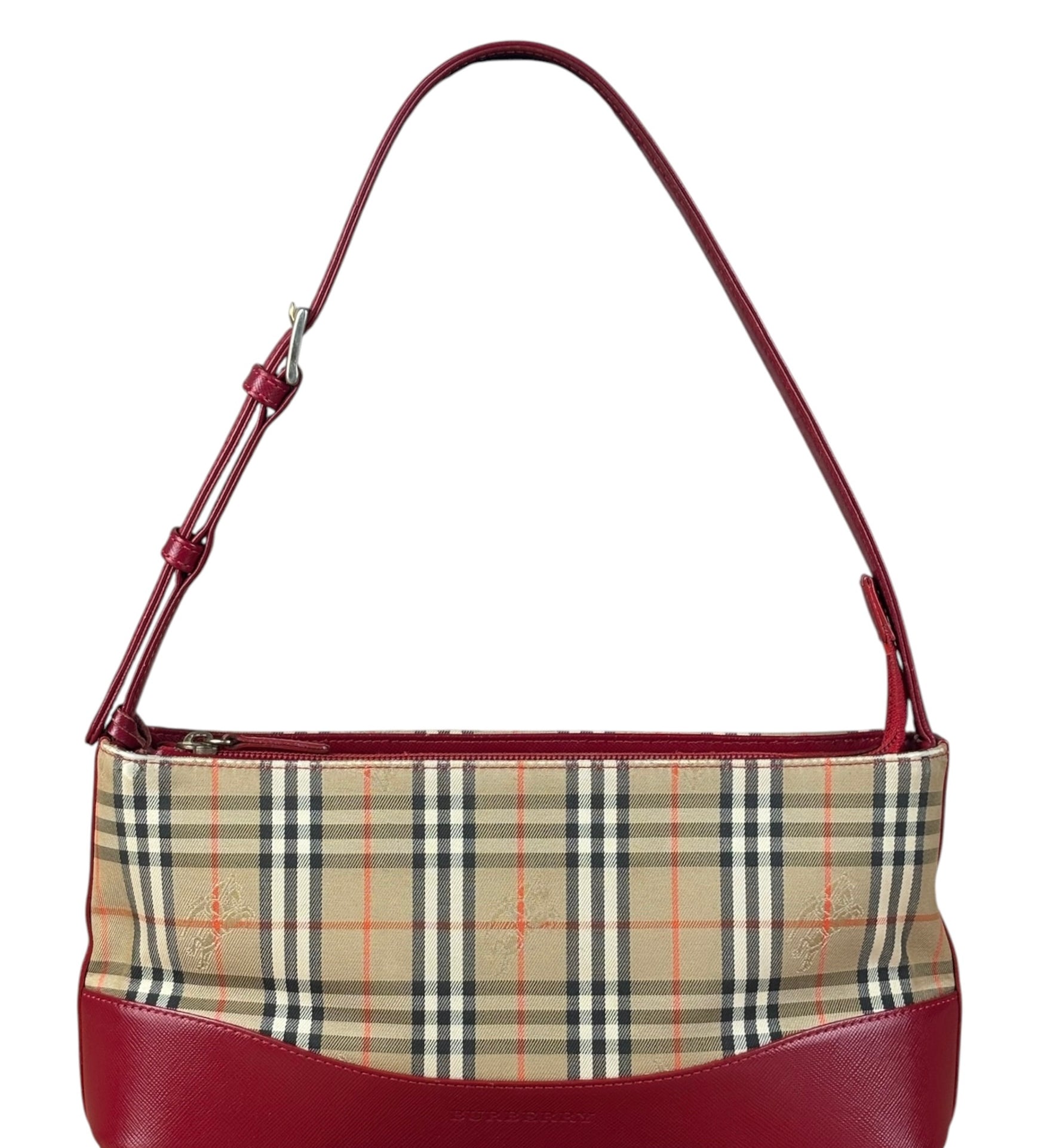 Burberry Brown/Beige House Haymarked Shoulder Bag