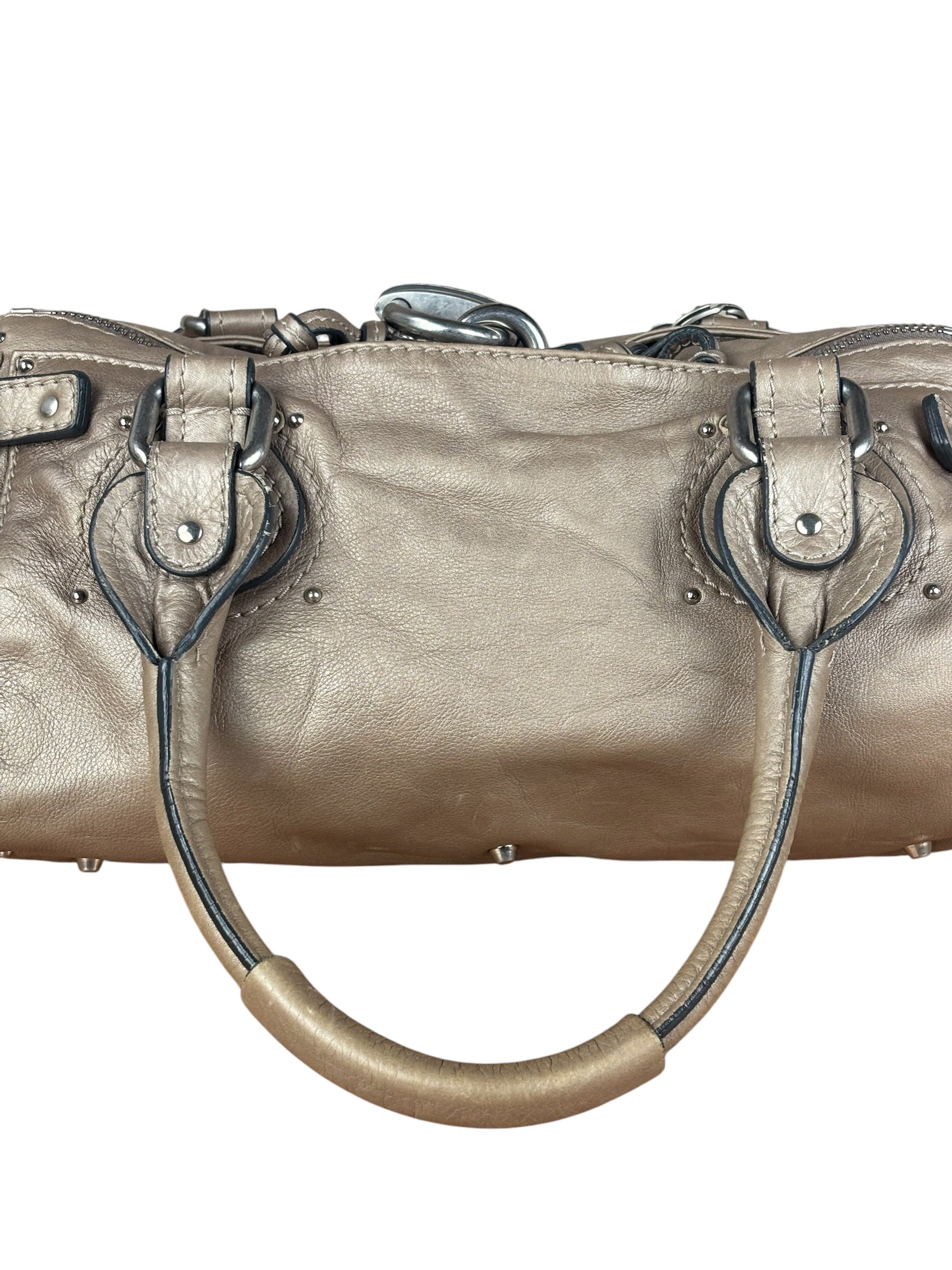 Chloe Vintage Metalic Gold Paddington Handbag