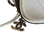 Chanel White/Black Quilted Leather 2Way Vanity Bag 2019
