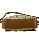 Gucci Brown Leather GG Horsebit Camera Bag 1955