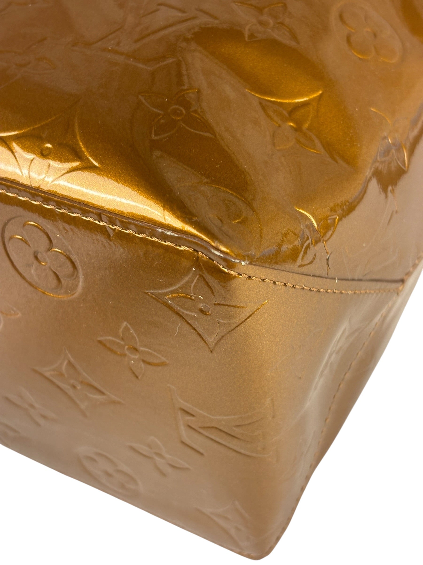 Louis Vuitton Metallic Bronze Vernis Reade MM