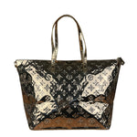 Louis Vuitton Gold Monogram Vernis Miroir Bellevue GM Tote