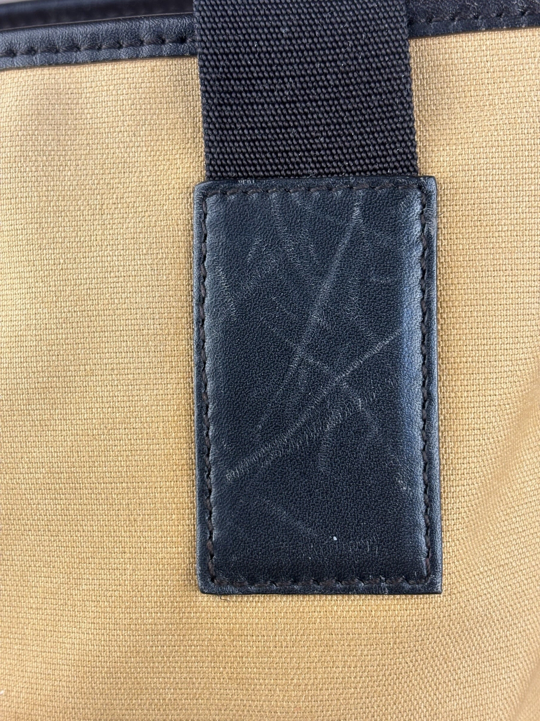 Gucci Vintage Brown Canvas Zip Tote