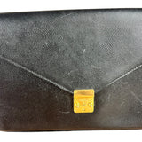 Saint Laurent Vintage Leather Envelope Clutch