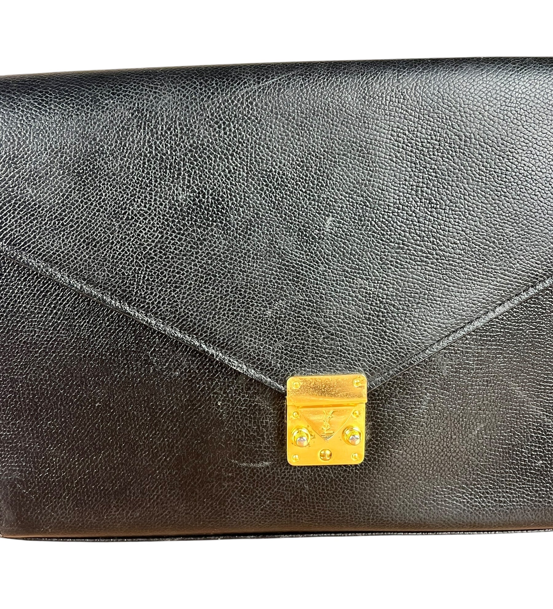 Saint Laurent Vintage Leather Envelope Clutch