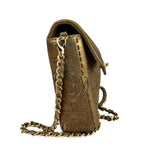 Chanel 2002 Gold Retro Tale East West Chain Flap