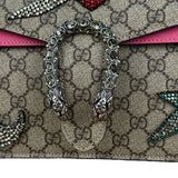 Gucci Pierced Heart Patches Dionysus Chain Shoulder Bag