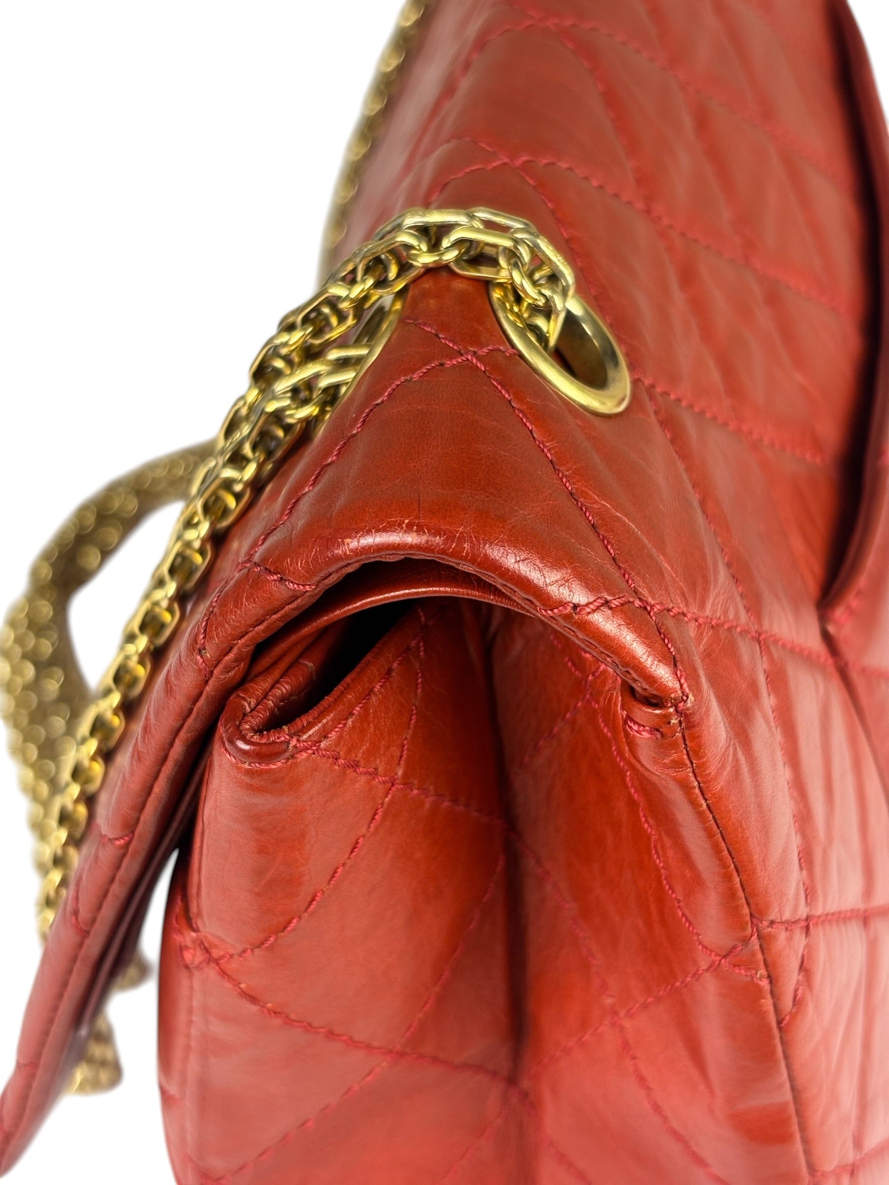 Chanel Red Quilted Leather 2.55 Reissue Double Flap Bag 2010