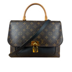Louis Vuitton Black Leather/ Monogram Marignan 2Way Bag