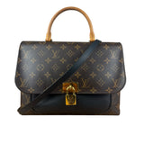 Louis Vuitton Black Leather/ Monogram Marignan 2Way Bag