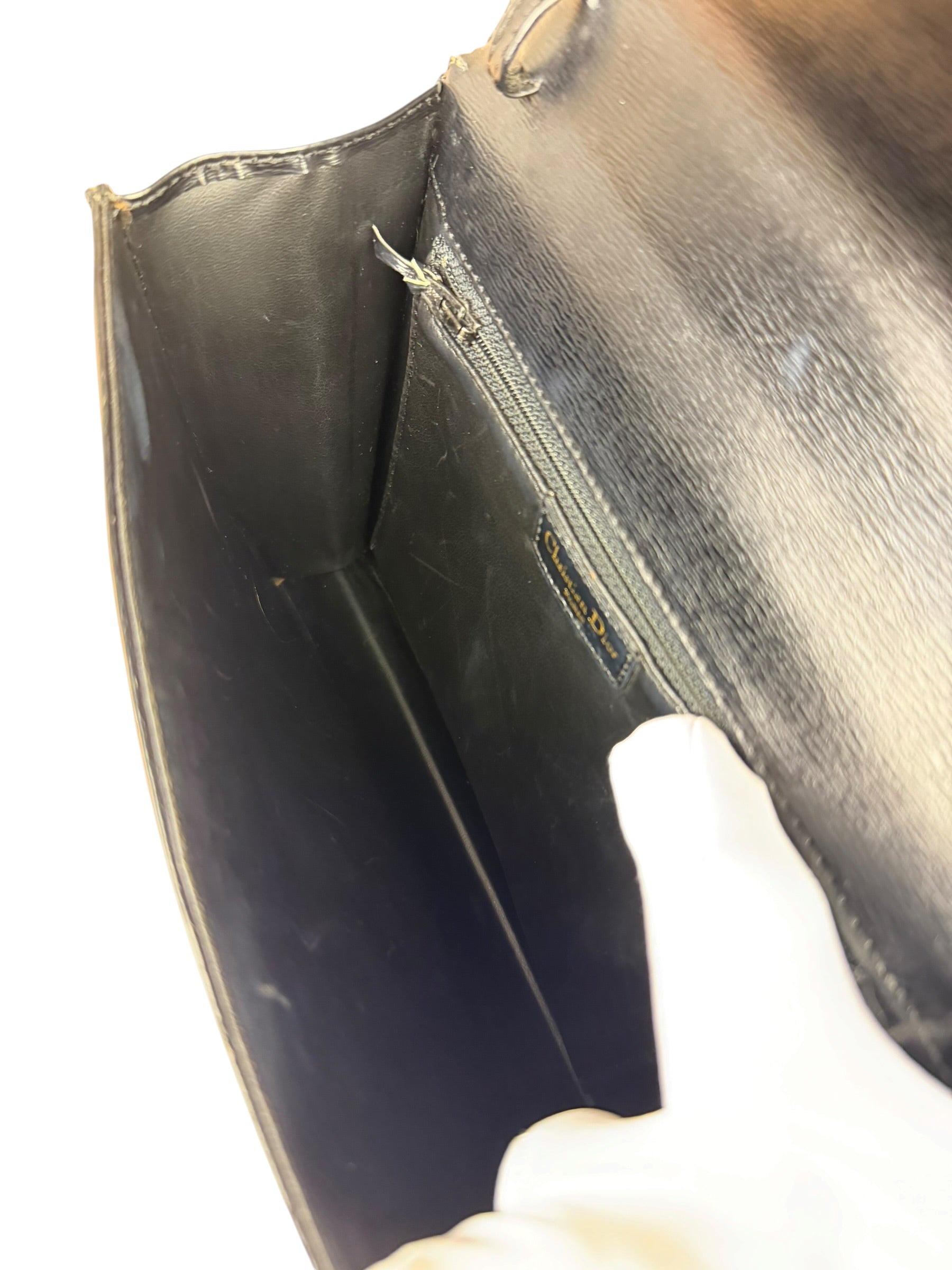 Christian Dior Black Leather Flap Bag Replacement Chain