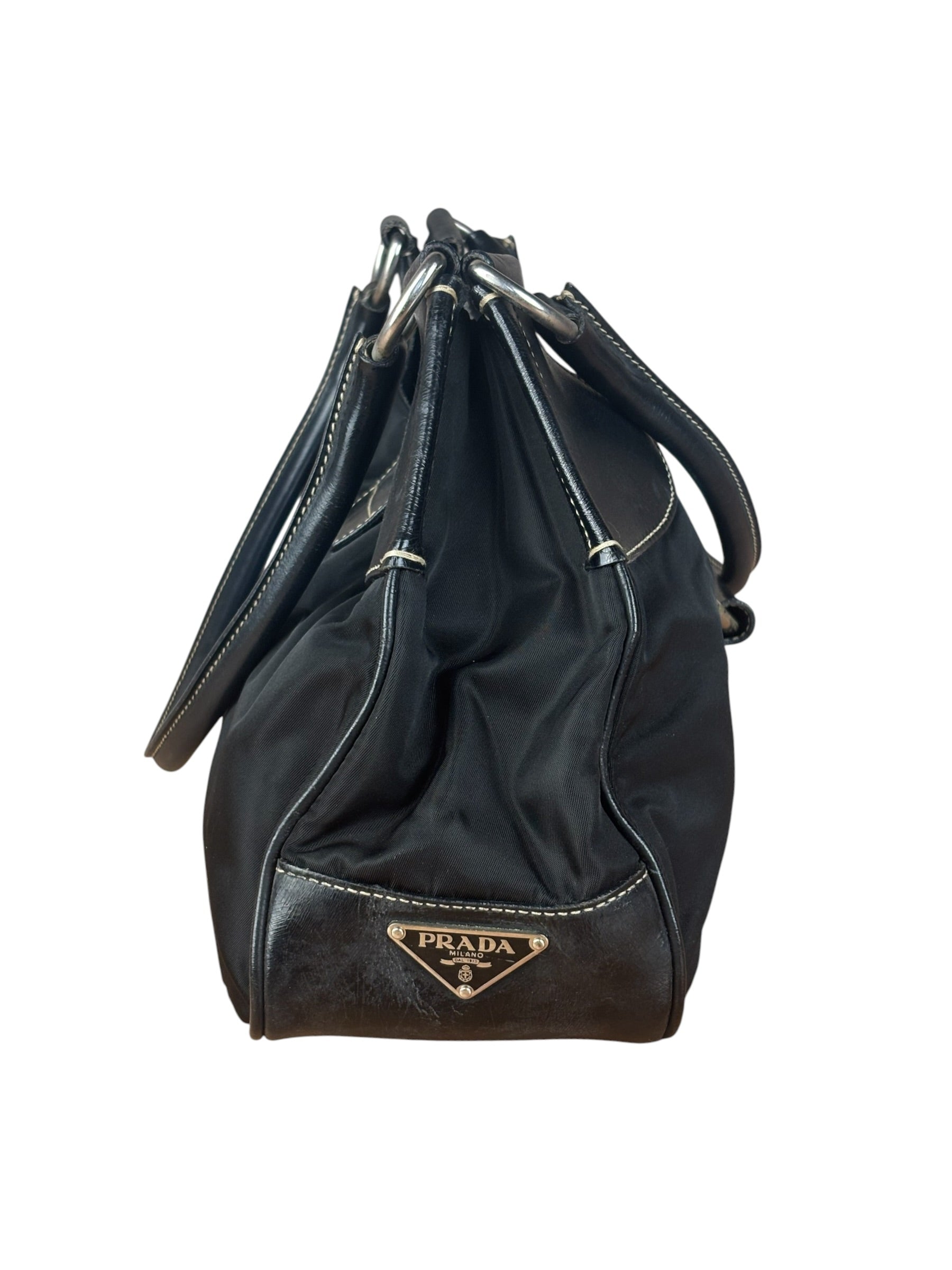 Prada Black Nylon Tessuto Shoulder Bag