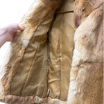 Vintage Light Brown Nice Claup Co.Ltd Rabbit Fur Coat