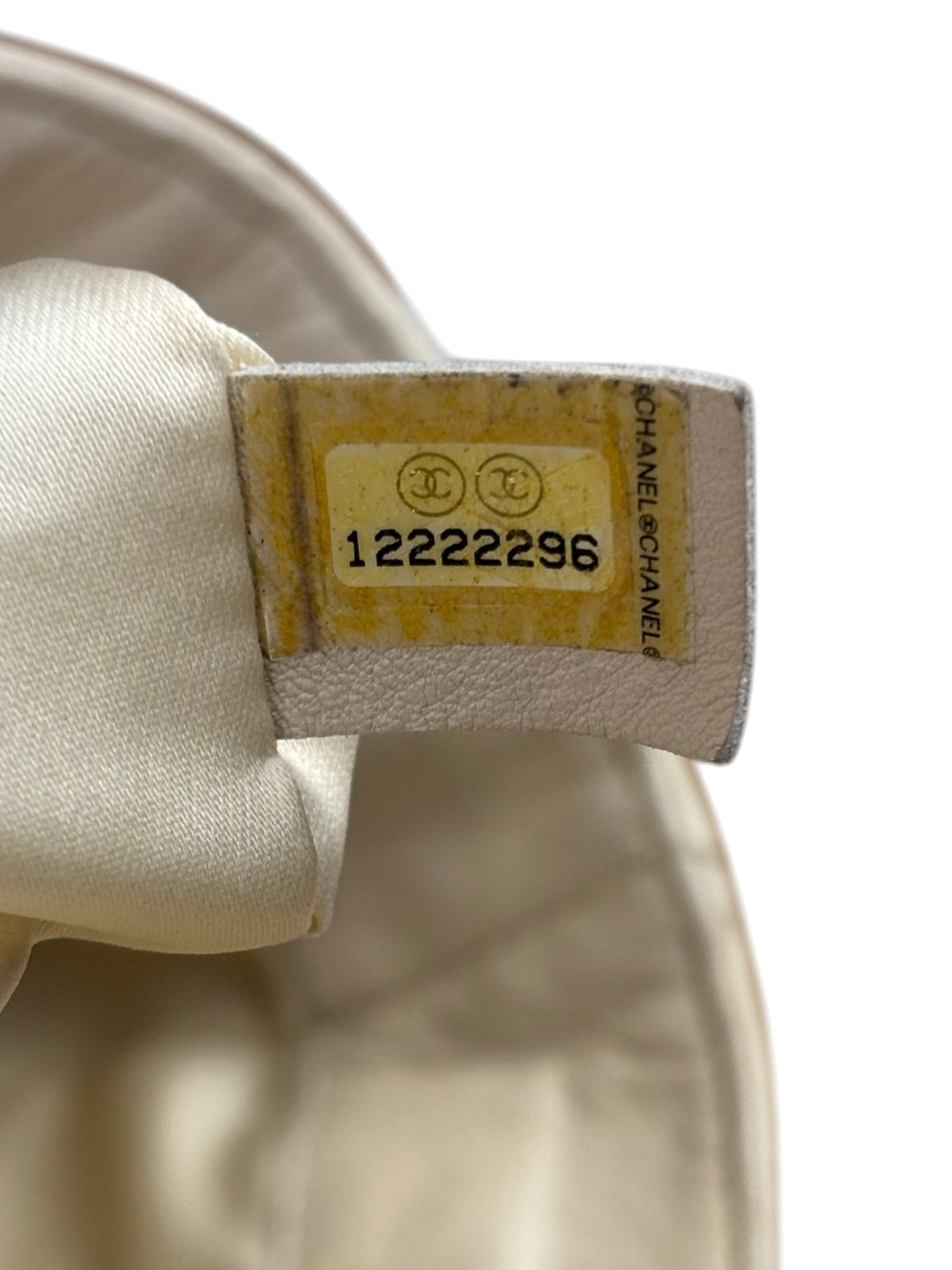 Chanel Cream Quilted Lambskin East/West Reissue Tote 2008