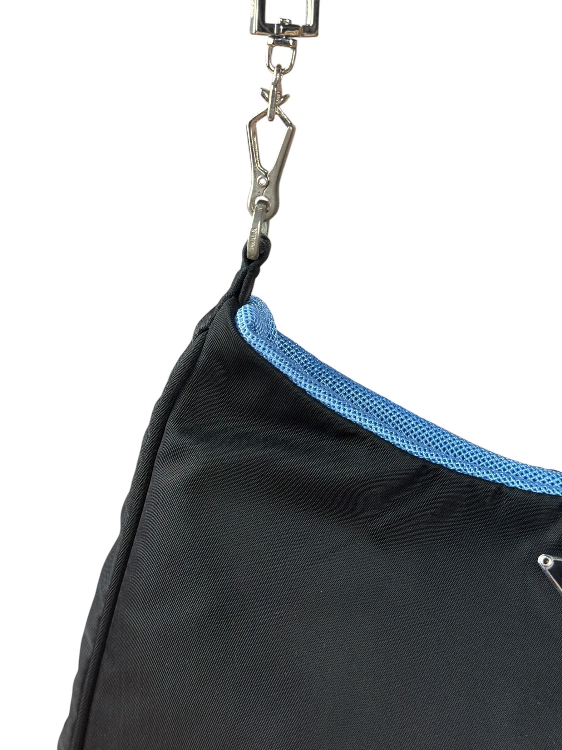 Prada Vintage Black Nylon Pochette