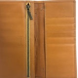 Kenzo Brown Leather Bi-Fold Long Wallet