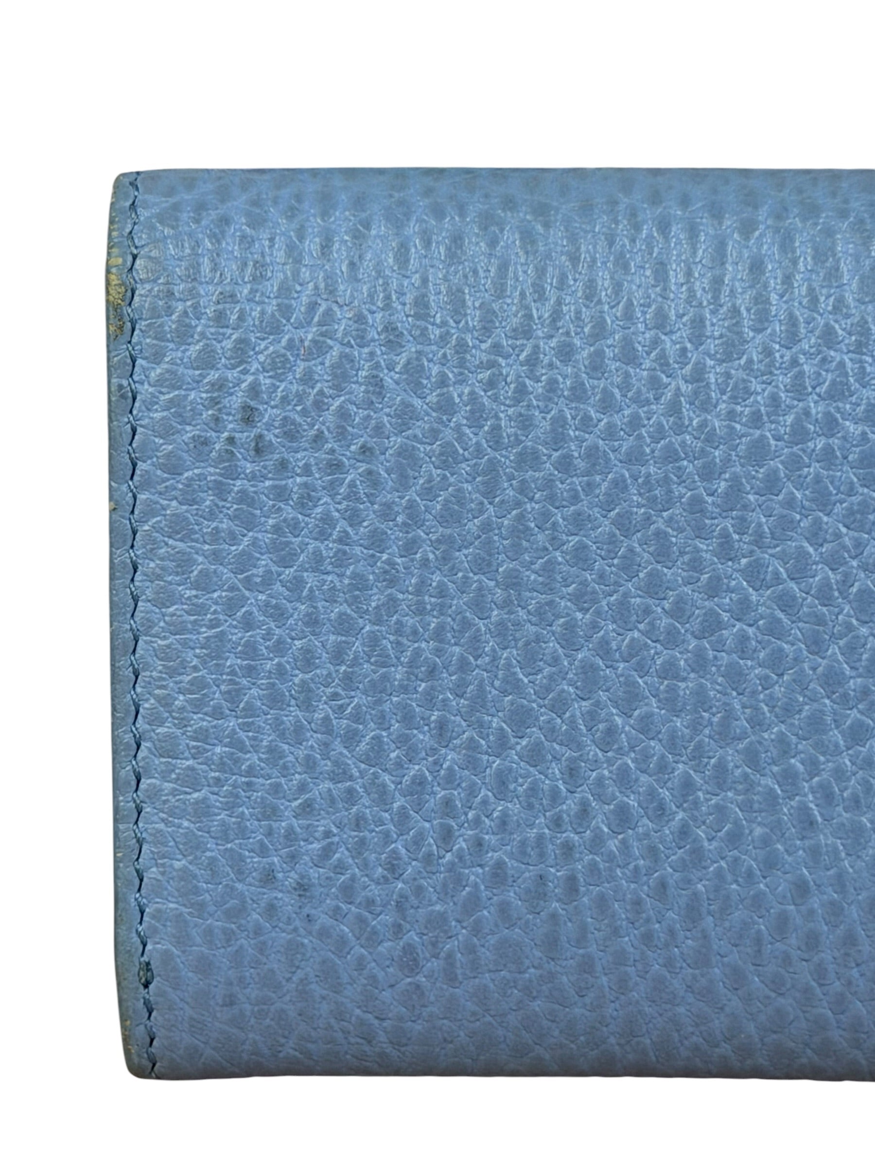 Gucci Blue Leather Marmont Card Case Wallet