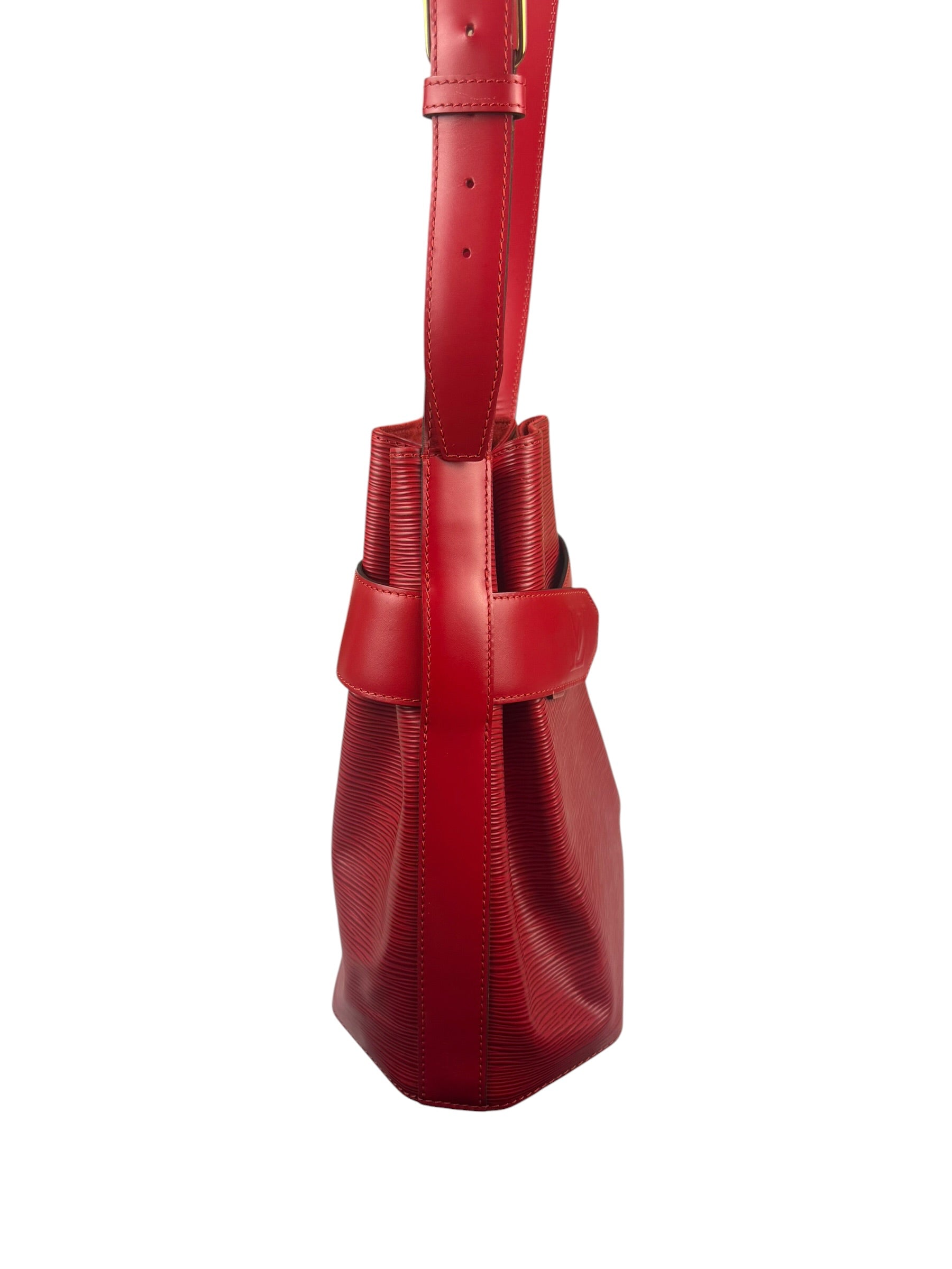 Louis Vuitton Red Epi Leather Castilian Sac D'Epaule Shoulder Bag