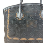 Louis Vuitton Limited Edition Black Monogram Transparence Lockit Hand Bag