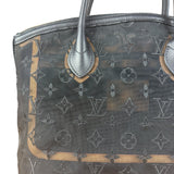 Louis Vuitton Limited Edition Black Monogram Transparence Lockit Hand Bag