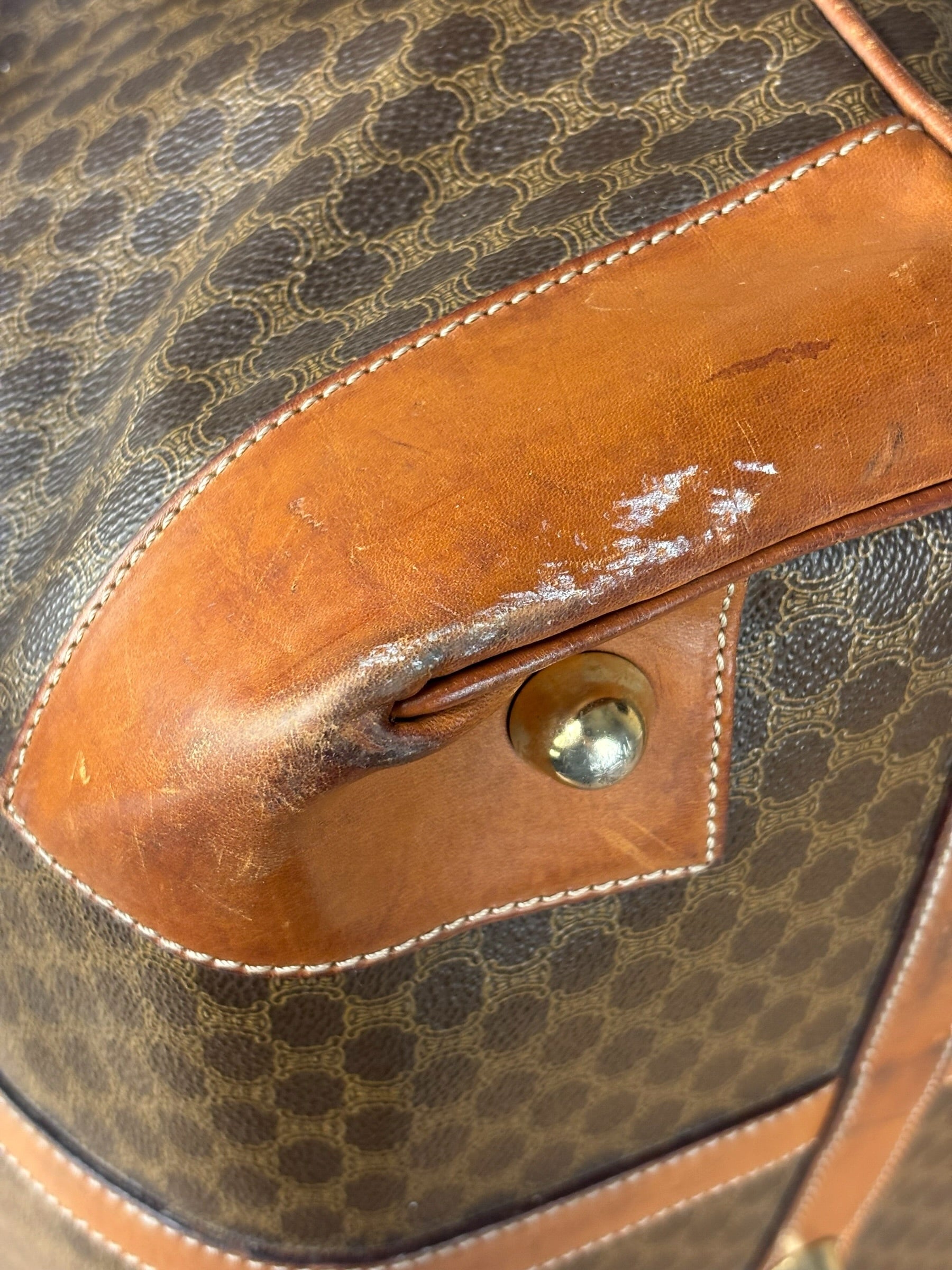 Celine Vintage Macadam Weekender Travel Bag