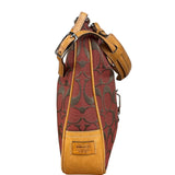 Coach Multicolor Leather Trim Signature Canvas Shoulder Bag