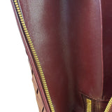 Bottega Veneta Burgundy Leather Intrecciato Bang Bang Vanity Two-Way Bag